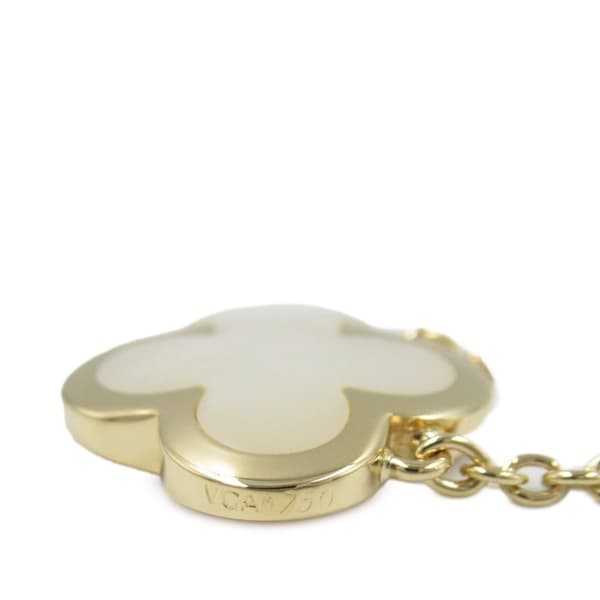 Pre-owned Van Cleef and Arpels 18K Yellow Gold and Mother of Pearl Pure Alhambra Pendant Necklace Gold