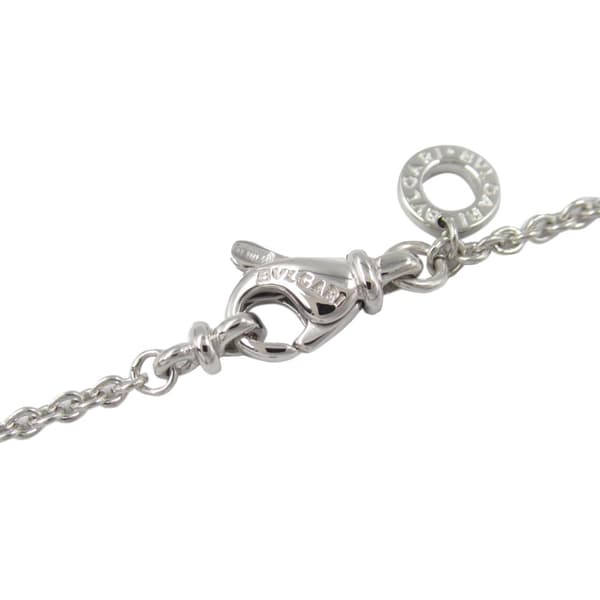 Pre-owned Bvlgari 18K White Gold Small B.zero1 Pendant Necklace White