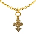 Pikkukuva 1 / 4: Pre-owned Chanel Gold Plated CC Cross Pendant Necklace Gold