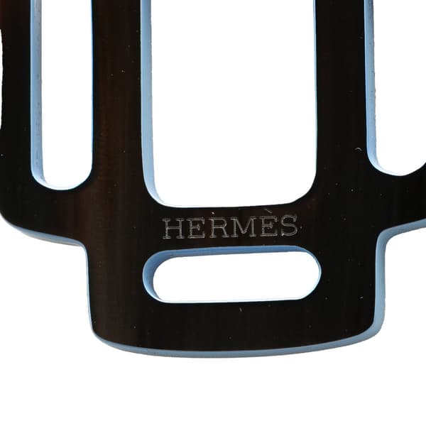Pre-owned Hermès Rhythm Buffalo Horn Pendant Necklace Brown