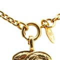 Miniatyrbillede 3 af 6: Pre-owned Chanel Gold Plated Quilted CC Pendant Necklace Gold