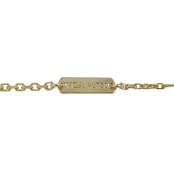 Pre-owned Van Cleef and Arpels 18K Yellow Gold and Onyx Vintage Alhambra Pendant Necklace Gold