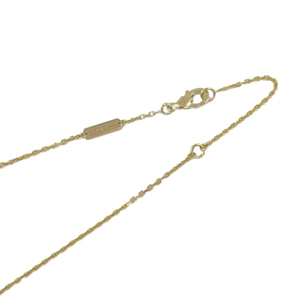 Pre-owned Van Cleef and Arpels 18K Yellow Gold and Onyx Vintage Alhambra Pendant Necklace Gold