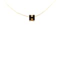 Miniatyrbild 1 av 4: Pre-owned Hermès Gold Plated Cage dH Cube Necklace Black