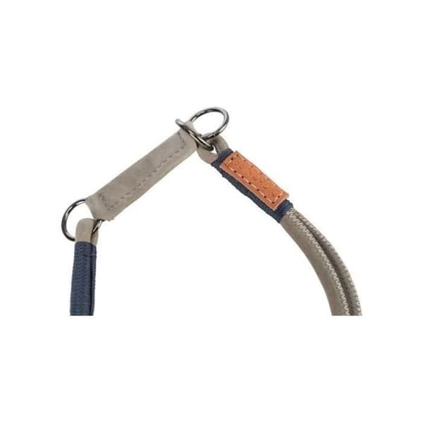 TRIXIE BE NORDIC Halsband med halvstrypning - Läder - L50 cm - ø 10 mm - Grå