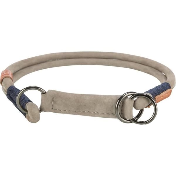 TRIXIE BE NORDIC Halsband med halvstrypning - Läder - L50 cm - ø 10 mm - Grå