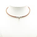 Miniatyrbilde 5 av 6: Pre-owned Hermès Silver Plated and Leather Kite Choker Necklace Brown