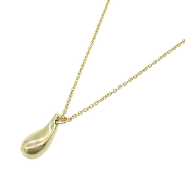 Pre-owned Tiffany 18K Yellow Gold Elsa Peretti Teardrop Pendant Necklace Gold