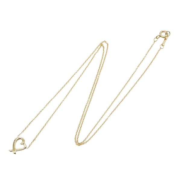 Pre-owned Tiffany 18K Yellow Gold Mini Paloma Picasso Loving Heart Necklace Gold