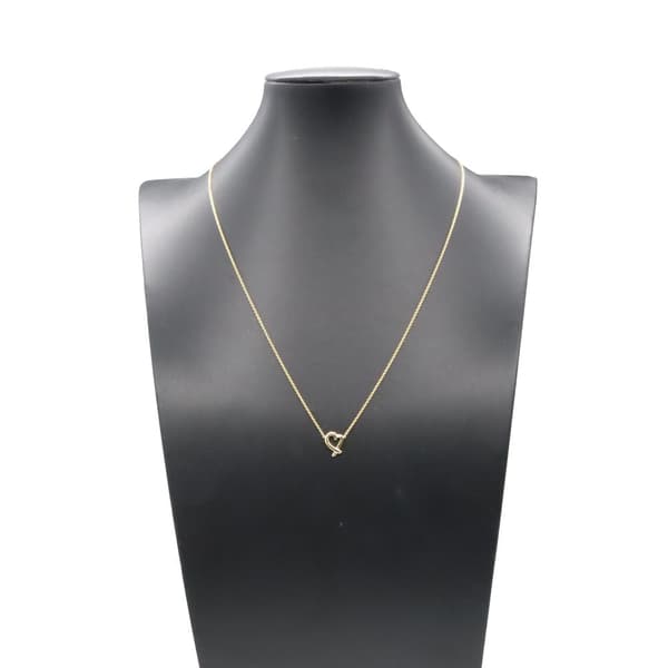 Pre-owned Tiffany 18K Yellow Gold Mini Paloma Picasso Loving Heart Necklace Gold