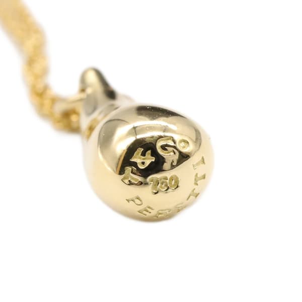 Pre-owned Tiffany 18K Yellow Gold Elsa Peretti Teardrop Pendant Necklace Gold