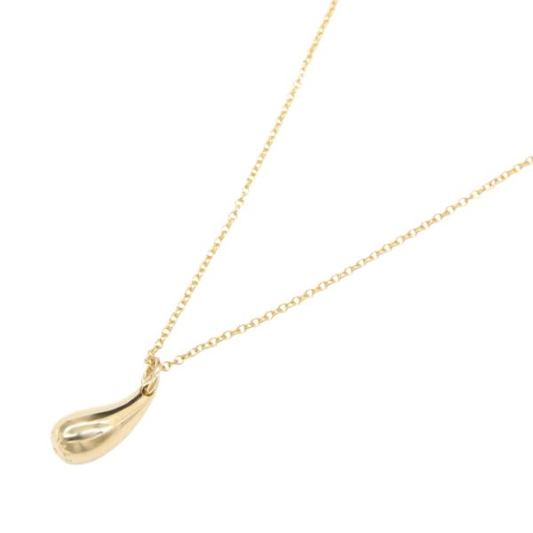Pre-owned Tiffany 18K Yellow Gold Elsa Peretti Teardrop Pendant Necklace Gold