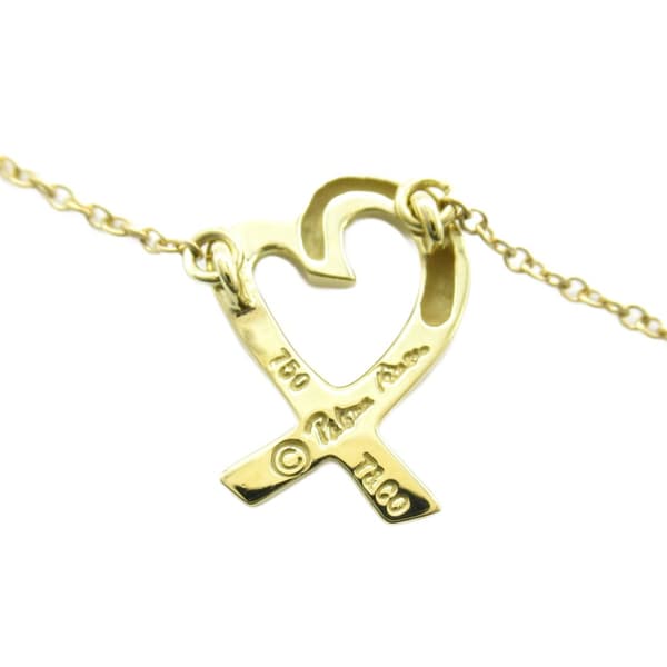 Pre-owned Tiffany 18K Yellow Gold Paloma Picasso Loving Heart Necklace Gold