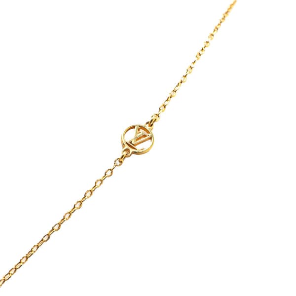 Pre-owned Louis Vuitton Gold Plated Nanogram Pendant Necklace Gold