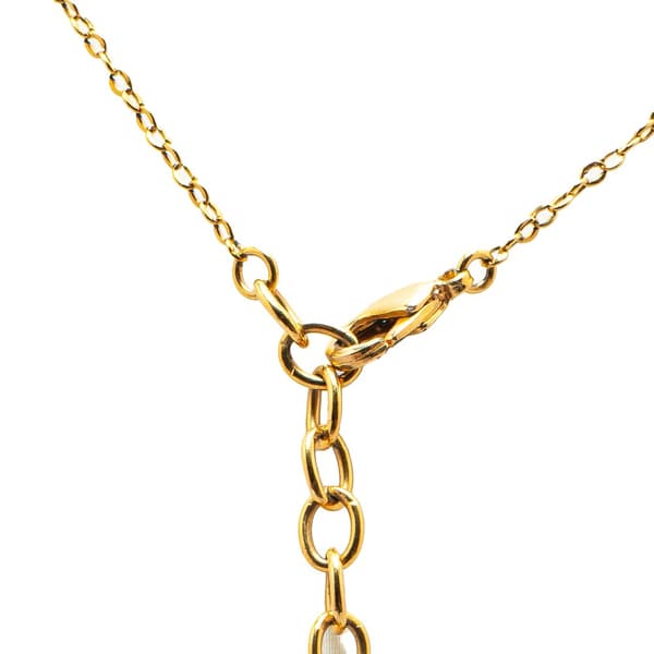 Pre-owned Louis Vuitton Gold Plated Nanogram Pendant Necklace Gold