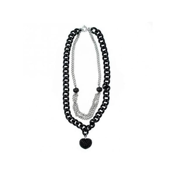 Halsband - Folli Follie - 4N0T096KM - Rostfritt stål - 40 cm - Svart