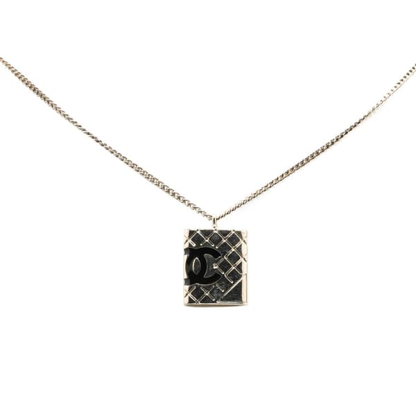 Pre-owned Chanel Cambon Ligne Pendant Necklace Silver