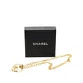 Miniatyrbild 5 av 5: Pre-owned Chanel Gold Plated CC Heart Pendant Necklace Gold