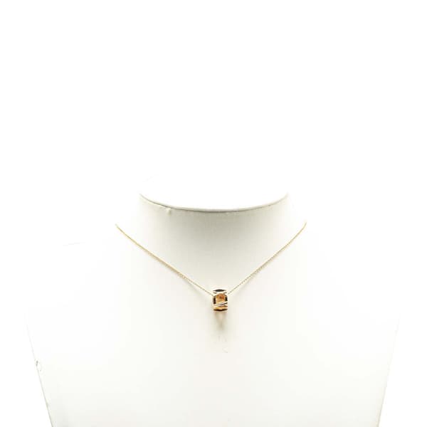Pre-owned Tiffany 18K Yellow Gold Atlas X Open Pendant Necklace Gold