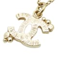 Miniatyrbild 3 av 7: Pre-owned Chanel Gold Plated CC Rhinestones Pendant Necklace Gold