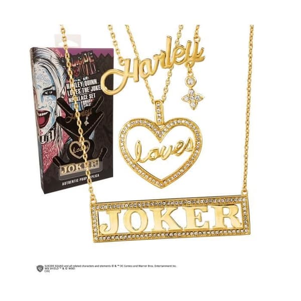 Hängen - NOBLE COLLECTION - Suicide Squad - Set om 3 - Heart Loves - Harley and Joker - Metal