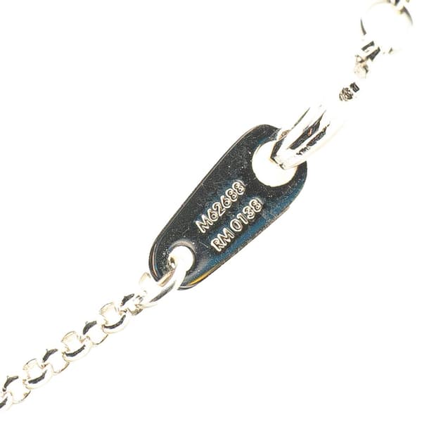 Pre-owned Louis Vuitton Silver Plated Enamel Game On Dice Pendant Necklace Silver