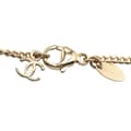 Pikkukuva 2 / 5: Pre-owned Chanel Gold Plated CC Tweed Effect Pendant Necklace Gold