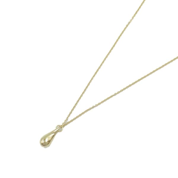 Pre-owned Tiffany 18K Yellow Gold Elsa Peretti Teardrop Pendant Necklace Gold
