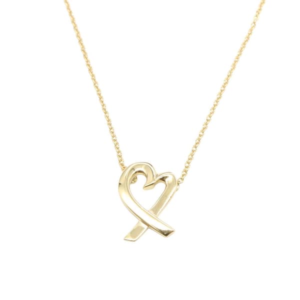 Pre-owned Tiffany 18K Yellow Gold Paloma Picasso Loving Heart Necklace Gold