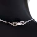Pikkukuva 3 / 7: Pre-owned Givenchy Silver Plated G Logo Rhinestone Pendant Necklace Silver
