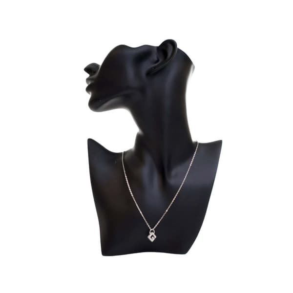 Pre-owned Givenchy Silver Plated G Logo Rhinestone Pendant Necklace Silver