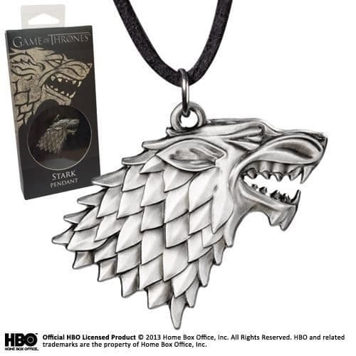 Pendentiv - GAME OF THRONES - STARK - Replik - Metall - Silverad