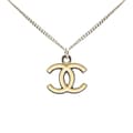 Miniatyrbild 1 av 4: Pre-owned Chanel Silver CC Enamel Pendant Necklace Silver