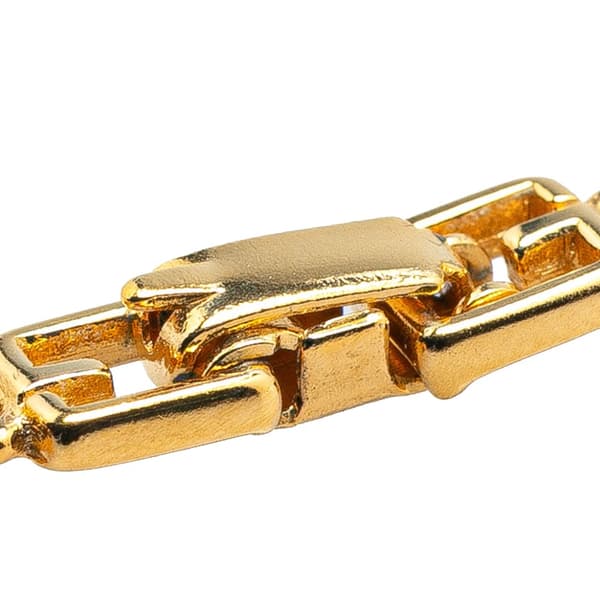 Pre-owned Givenchy Gold Tone Double G Link Necklace Gold