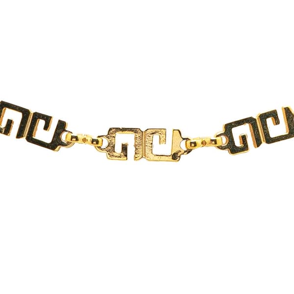 Pre-owned Givenchy Gold Tone Double G Link Necklace Gold