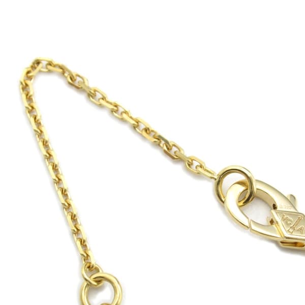 Pre-owned Van Cleef and Arpels 18K Yellow Gold and Onyx Vintage Alhambra Pendant Necklace Gold