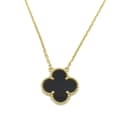 Pikkukuva 2 / 5: Pre-owned Van Cleef and Arpels 18K Yellow Gold and Onyx Vintage Alhambra Pendant Necklace Gold