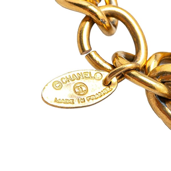 Pre-owned Chanel Gold Plated 31 Rue Cambon Dog Tag Pendant Necklace Gold