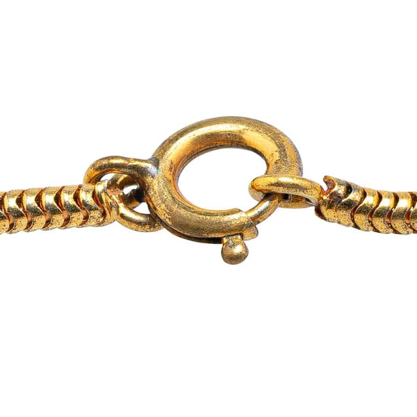 Pre-owned Chanel Gold Plated Sun Lion Necklace Gold