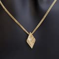 Miniatyrbild 3 av 4: Pre-owned Dior Gold Plated Crystal Pendant Necklace Gold