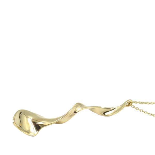 Pre-owned Tiffany 18K Yellow Gold Frank Gehry Orchid Drop Necklace Gold