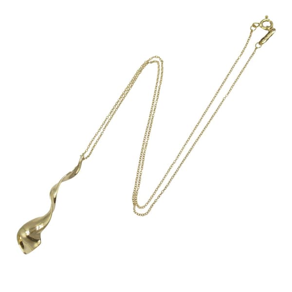 Pre-owned Tiffany 18K Yellow Gold Frank Gehry Orchid Drop Necklace Gold