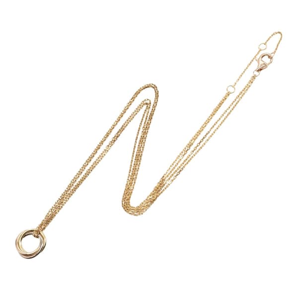 Pre-owned Cartier Tricolor 18K Gold Mini Trinity Pendant Necklace Multi