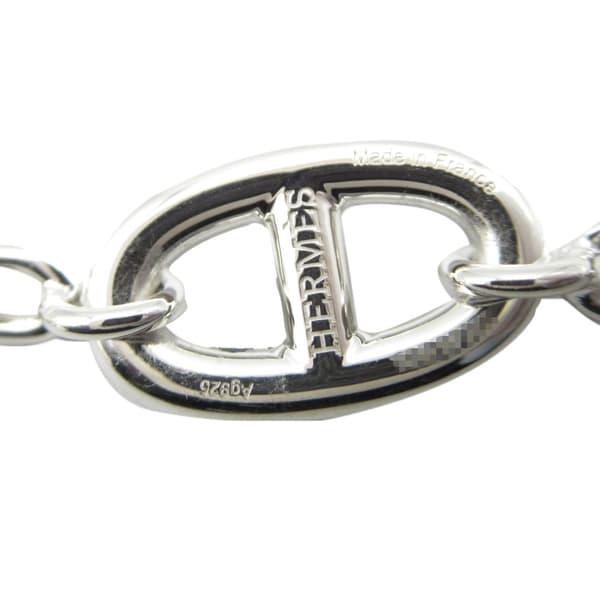 Pre-owned Hermès Sterling Silver Chain d'Ancre Farandole Necklace Silver