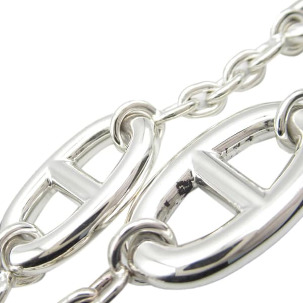 Pre-owned Hermès Sterling Silver Chain d'Ancre Farandole Necklace Silver
