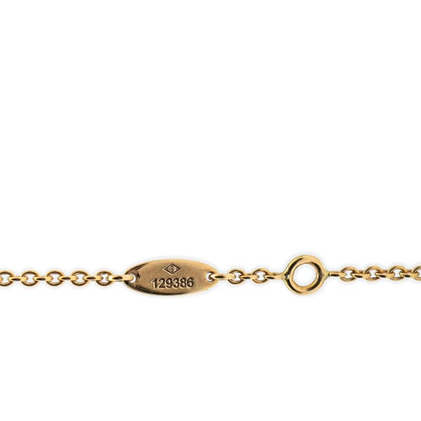 Pre-owned Dior 18K Yellow Gold Diamond and Turquoise Rose des Vents Necklace Gold