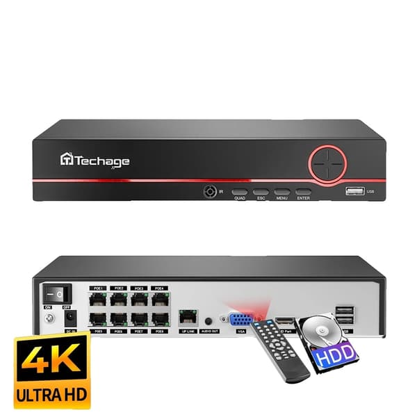 CCTV Sikkerhedssystem, H265 Komprimering, Maks 14TB Understøttelse, 1t, 8ch