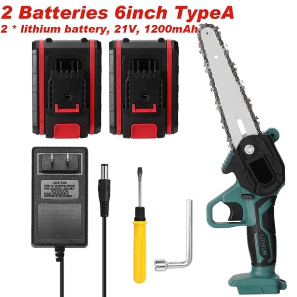 Elektrisk Beskæringssav, 21V Lithium Batteri, Bærbar, 2 batteri 8in skrifttype, EU