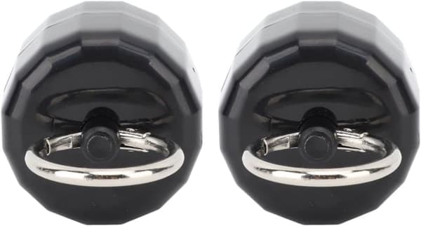 Travel Ring Organizer Box, kompakt plast Mångsidig sport smyckeshållare Nyckelring Slitstark Bekväm med skyddssvamp (svart)