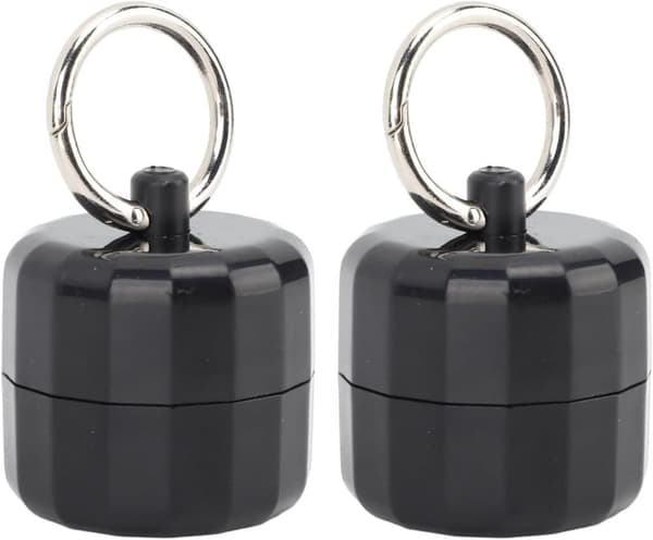 Travel Ring Organizer Box, kompakt plast Mångsidig sport smyckeshållare Nyckelring Slitstark Bekväm med skyddssvamp (svart)